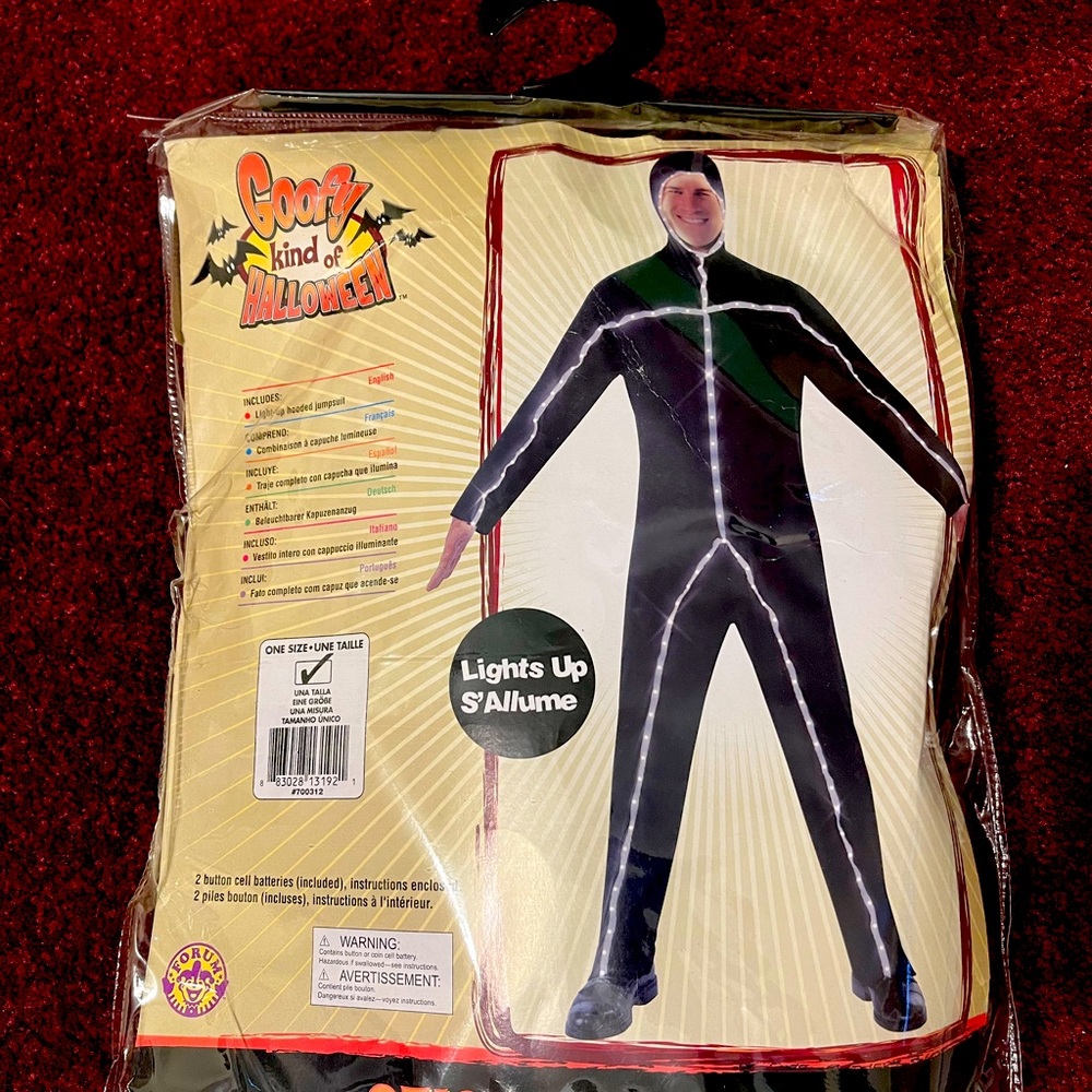 Light up stick figure costume